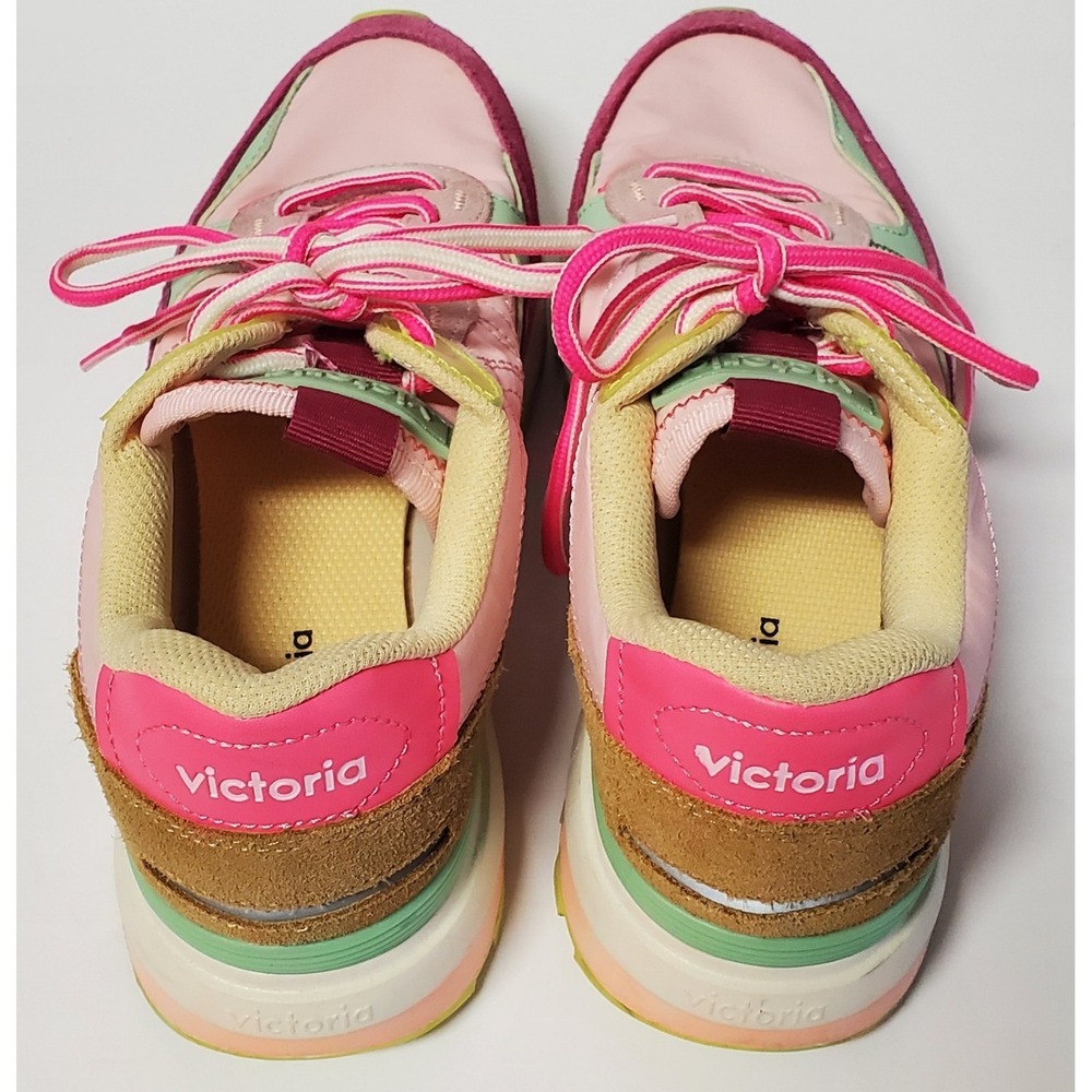 Victoria Sneakers 38/US7 Luna Multi Trainer Pink Calzados Victoria Tennis Shoes - Picture 9 of 16